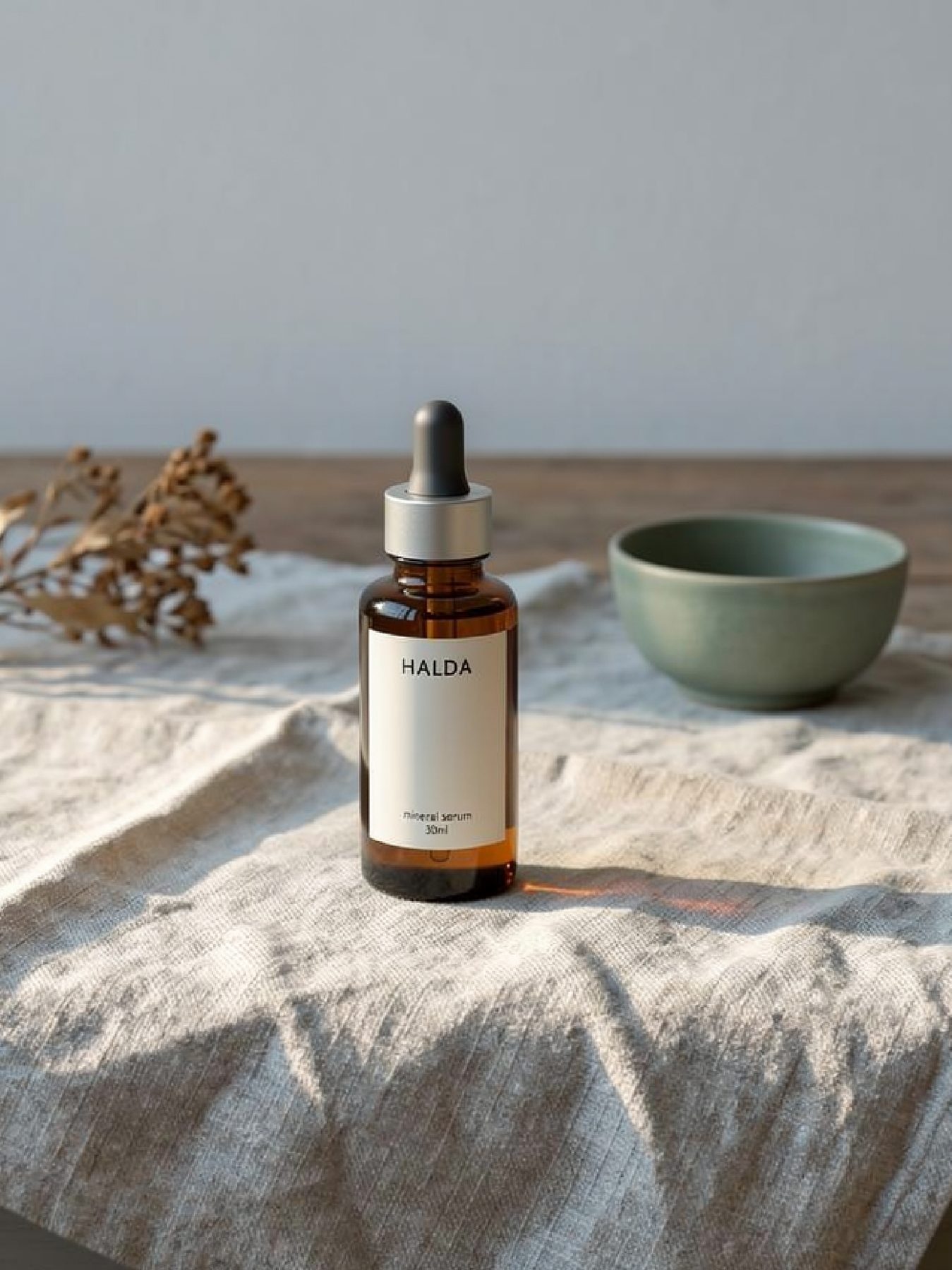 HALDA serum — tabletop scene