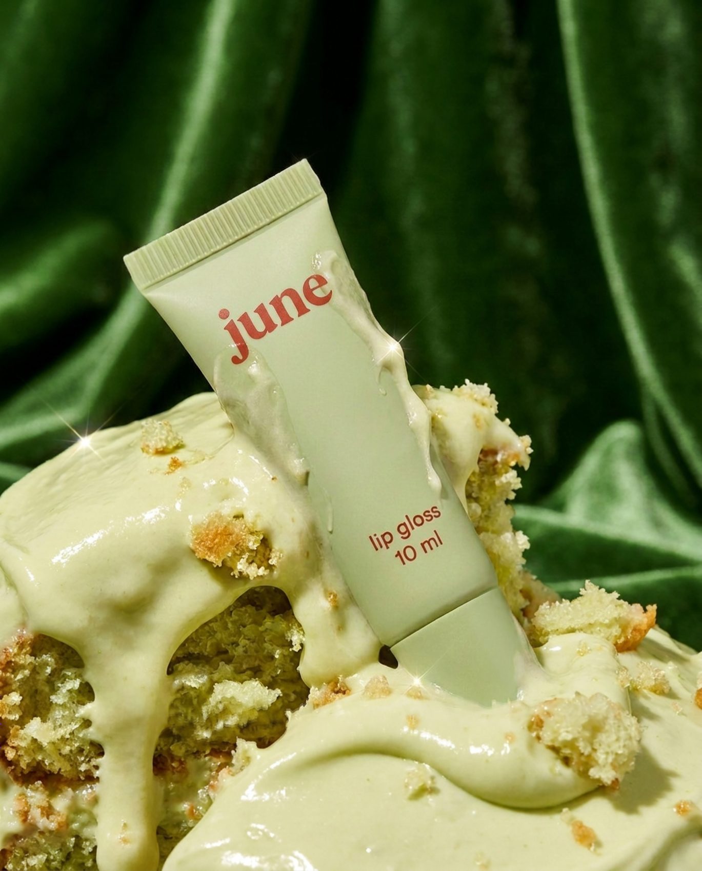 june lip gloss — cake scene